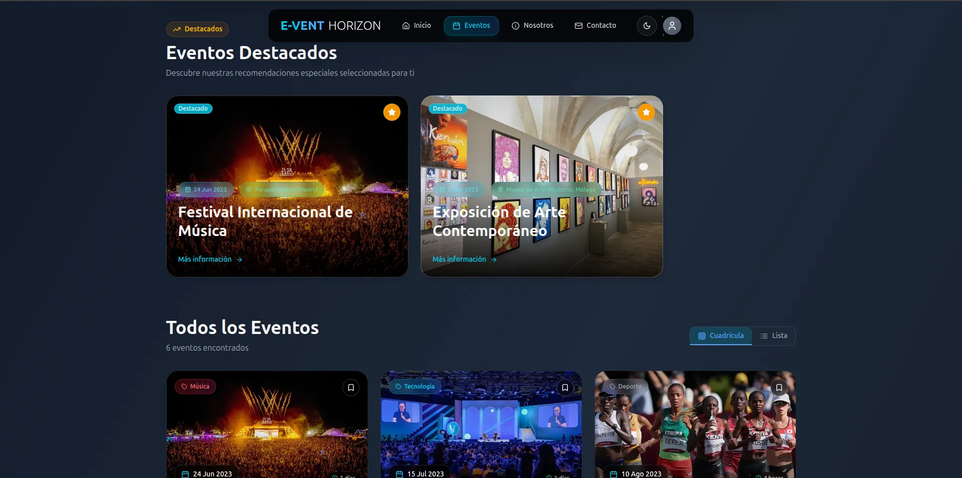 E-vent Horizon screenshot