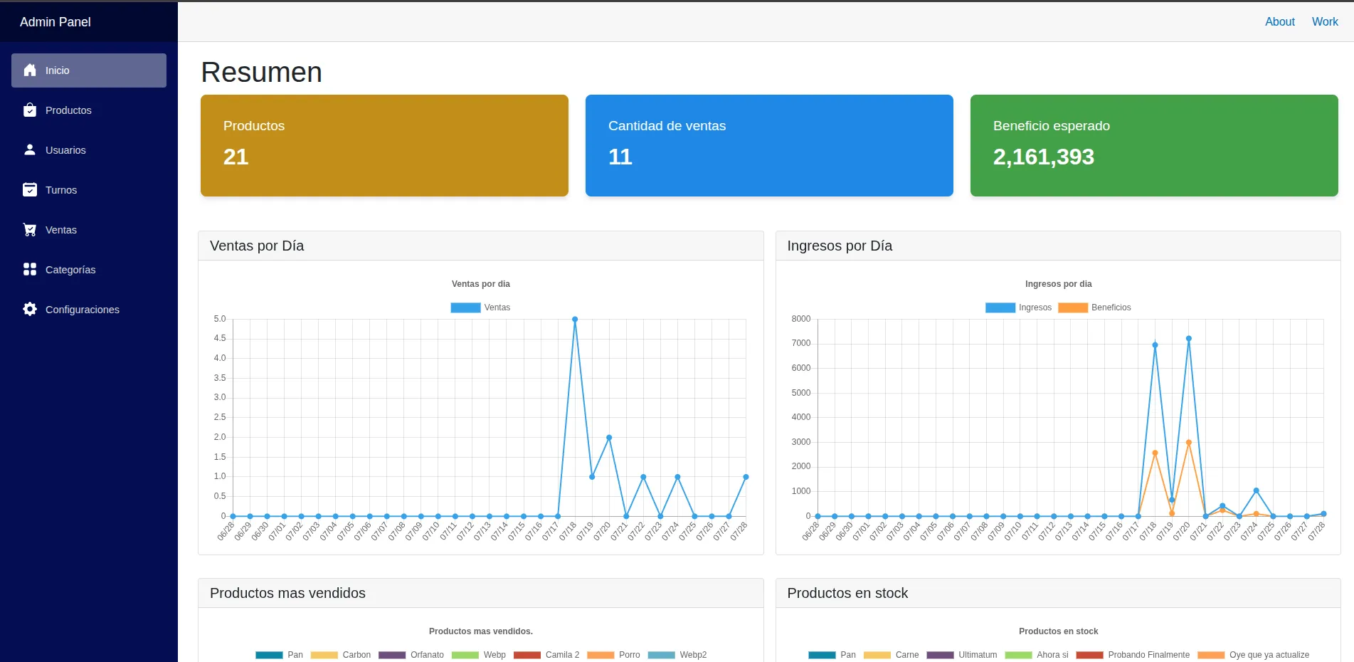 POS System screenshot